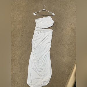 White cut out dress from Zara .. worn once.  Good condition. Size Large